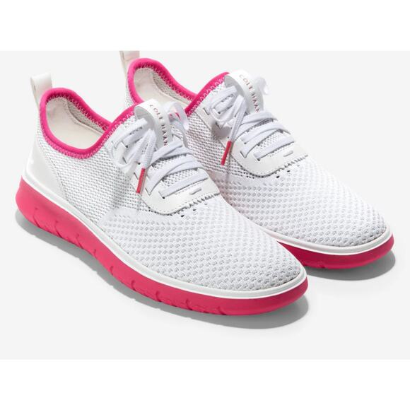 Cole Haan Generation Zerøgrand Sneaker White Stitchlite Red Lightweight Unisex - Picture 1 of 11